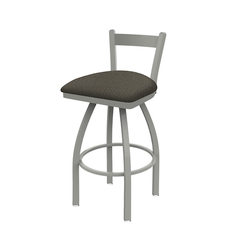 Holland Bar Stool Co 30" Low Back Swivel Bar Stool, Nickel Finish, Graph Chalice Seat 82130AN019